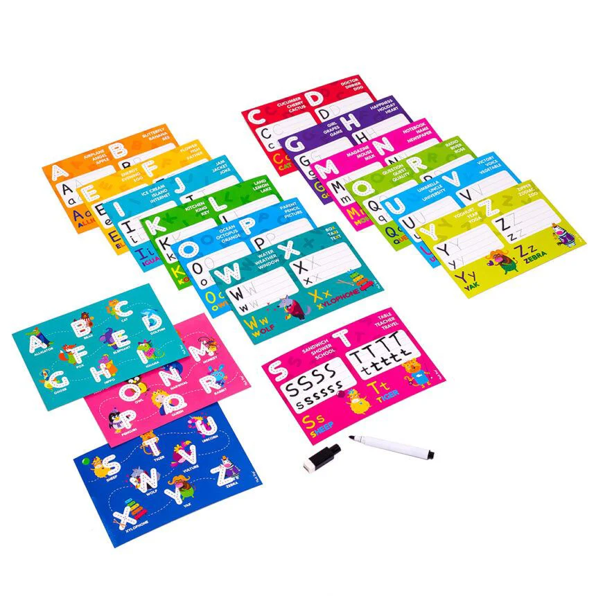 Joc educativ Vladi Toys Scrie si sterge cu marker, Alfabetul Englez foto