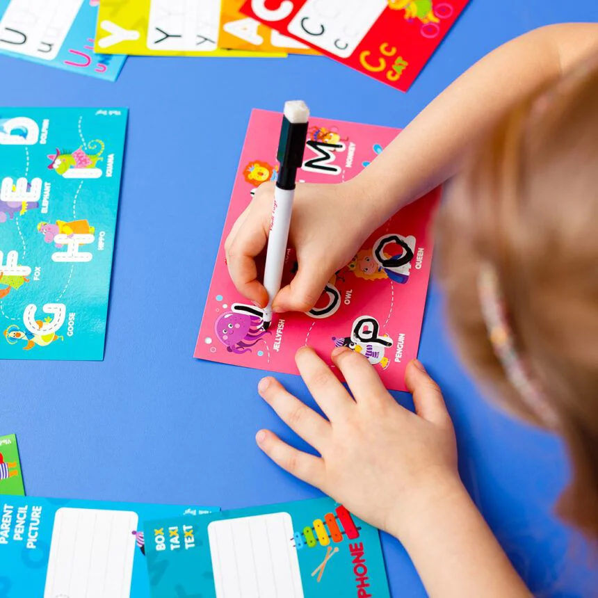 Joc educativ Vladi Toys Scrie si sterge cu marker, Alfabetul Englez foto