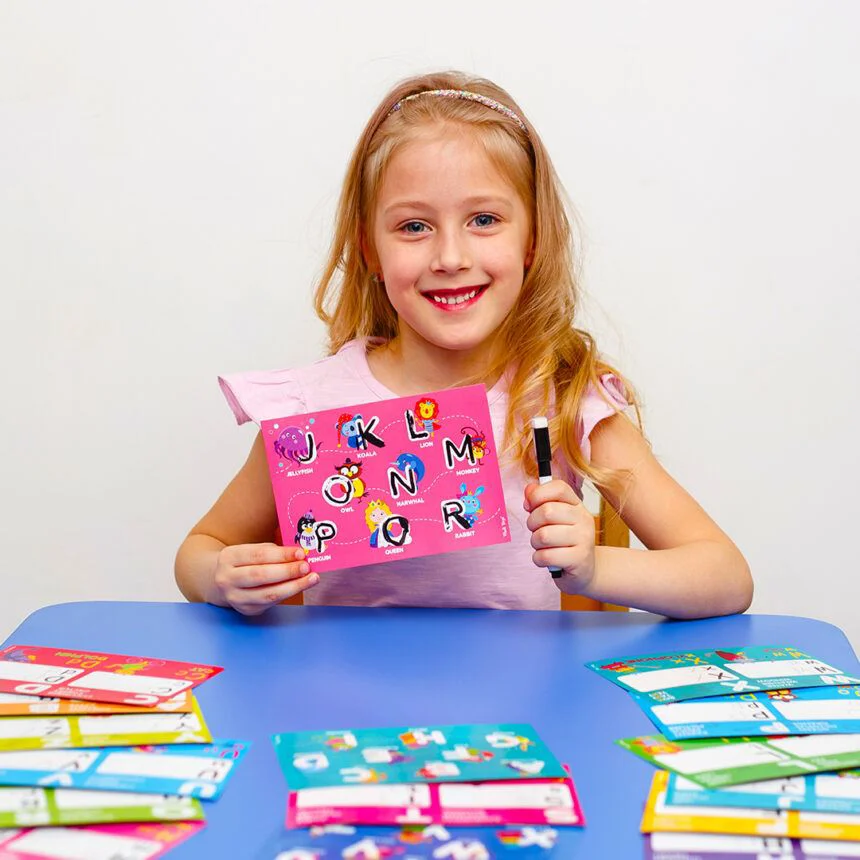 Joc educativ Vladi Toys Scrie si sterge cu marker, Alfabetul Englez foto