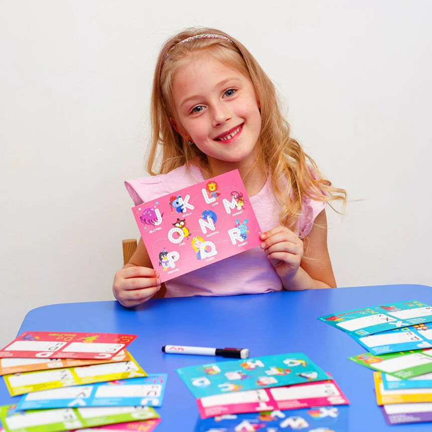 Joc educativ Vladi Toys Scrie si sterge cu marker, Alfabetul Englez foto