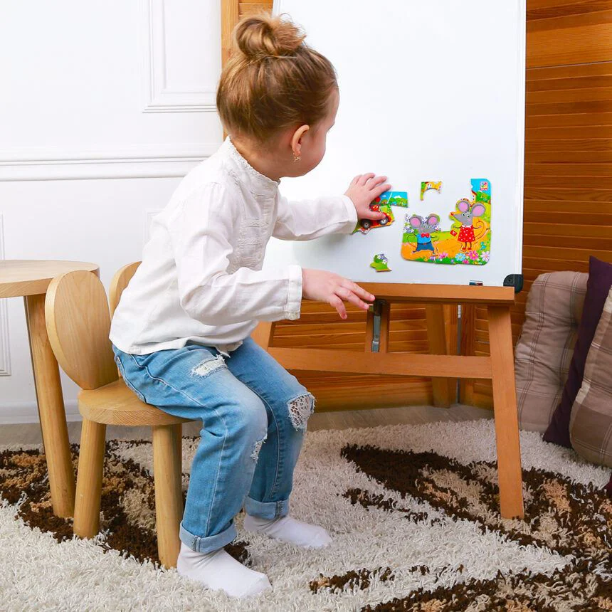 Puzzle magnetic Vladi Toys Soriceii, 16 piese