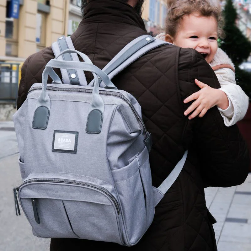 Rucsac de infasat Beaba Wellington Heather Grey foto