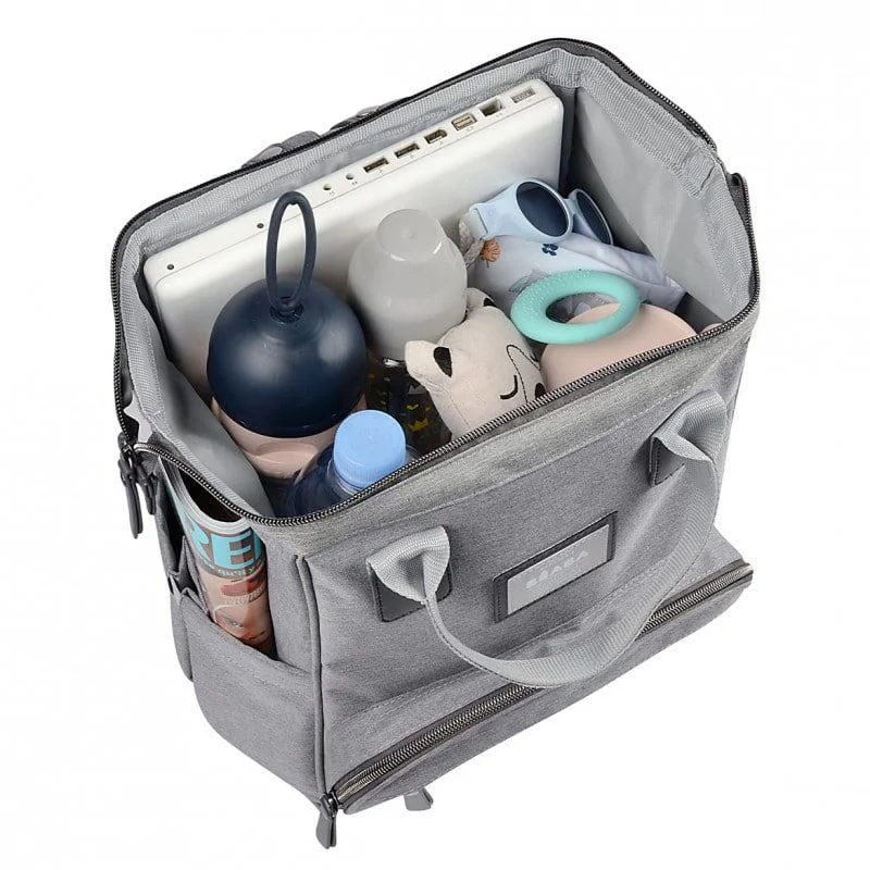 Rucsac de infasat Beaba Wellington Heather Grey foto