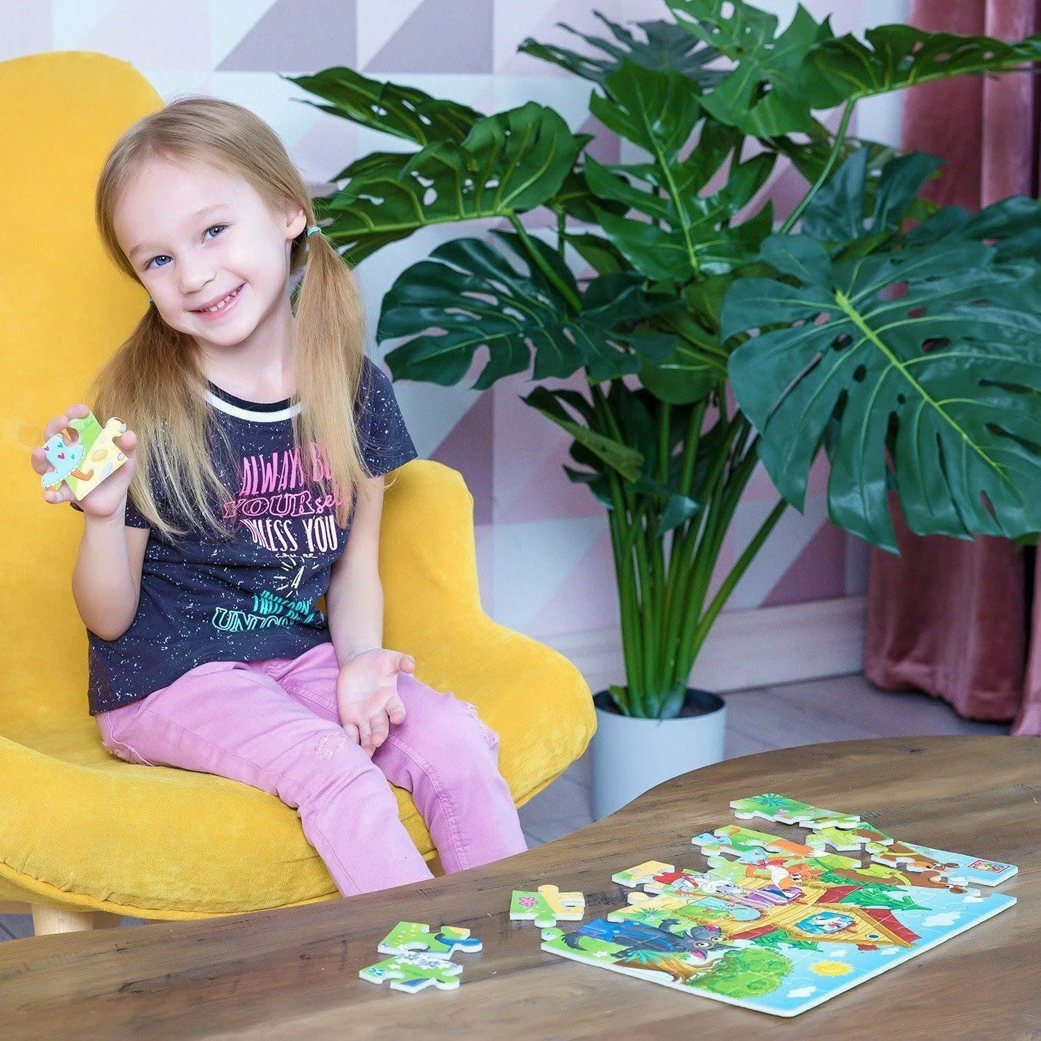 Puzzle moale Vladi Toys Casuta din povesti, A4, 35 piese foto