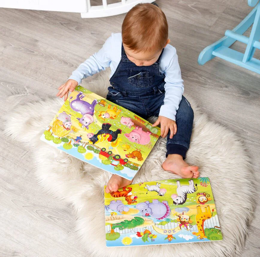 Puzzle moale Vladi Toys Zoo, A4, 35 piese foto