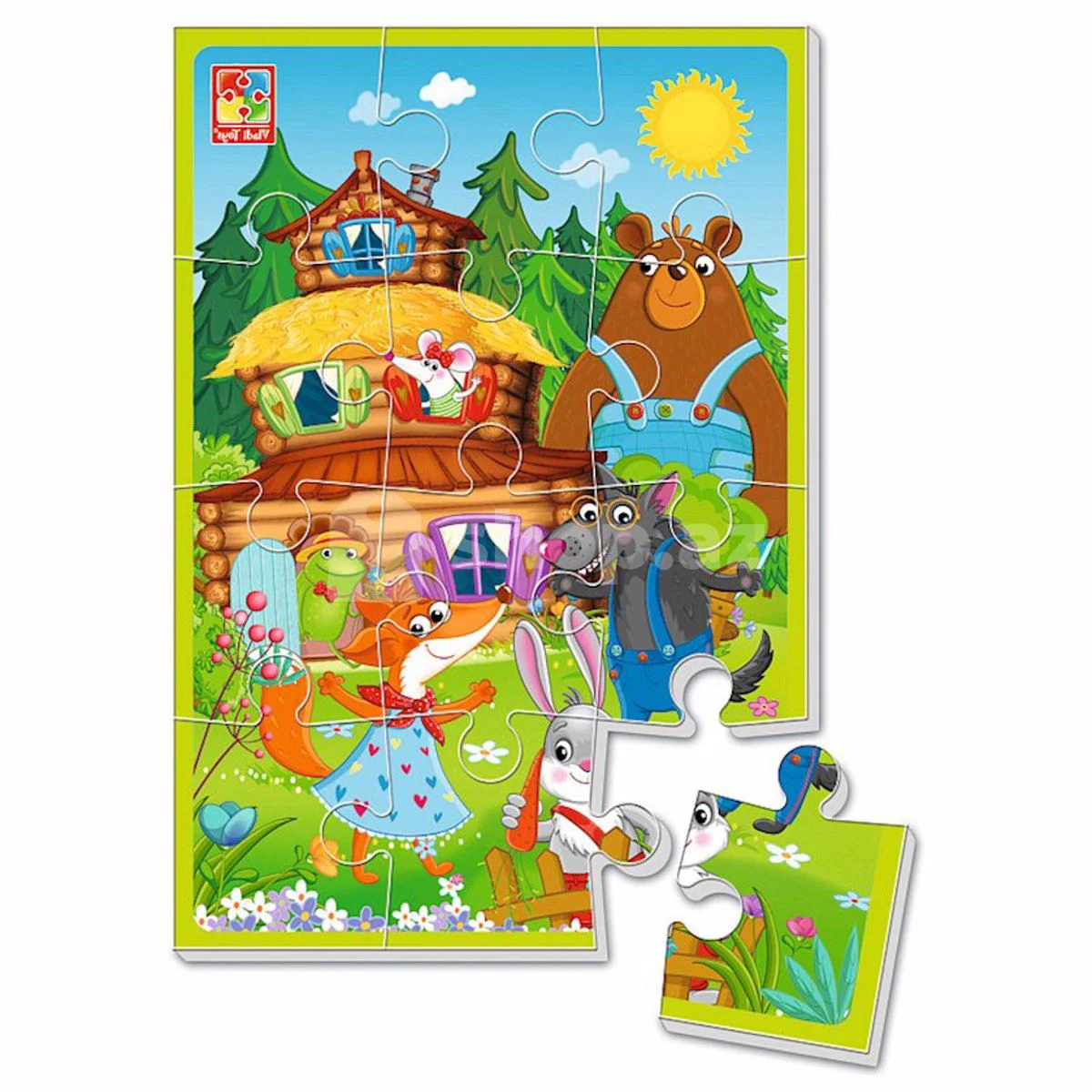 Puzzle moale Vladi Toys Casuta din povesti, A5, 12 piese