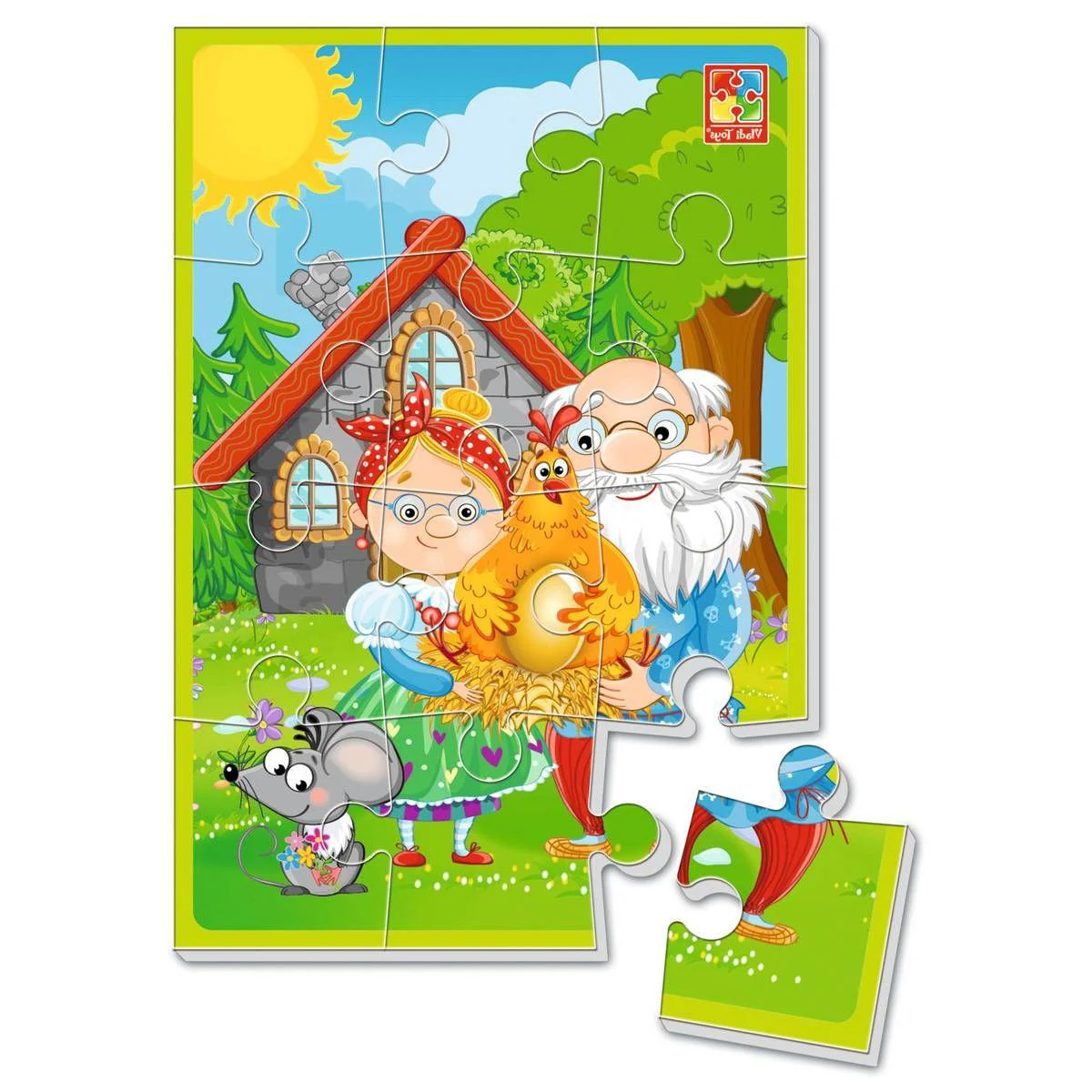 Puzzle moale Vladi Toys Gainusa Porumbaca, A5, 12 elemente foto