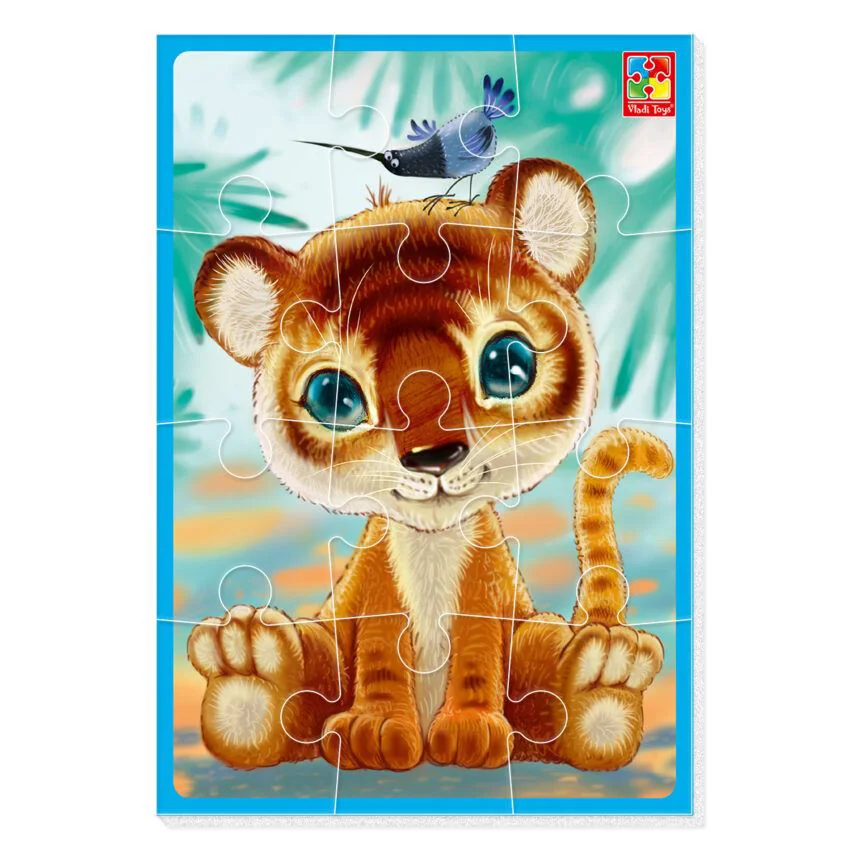 Puzzle moale Vladi Toys Tigru, A5, 12 piese foto
