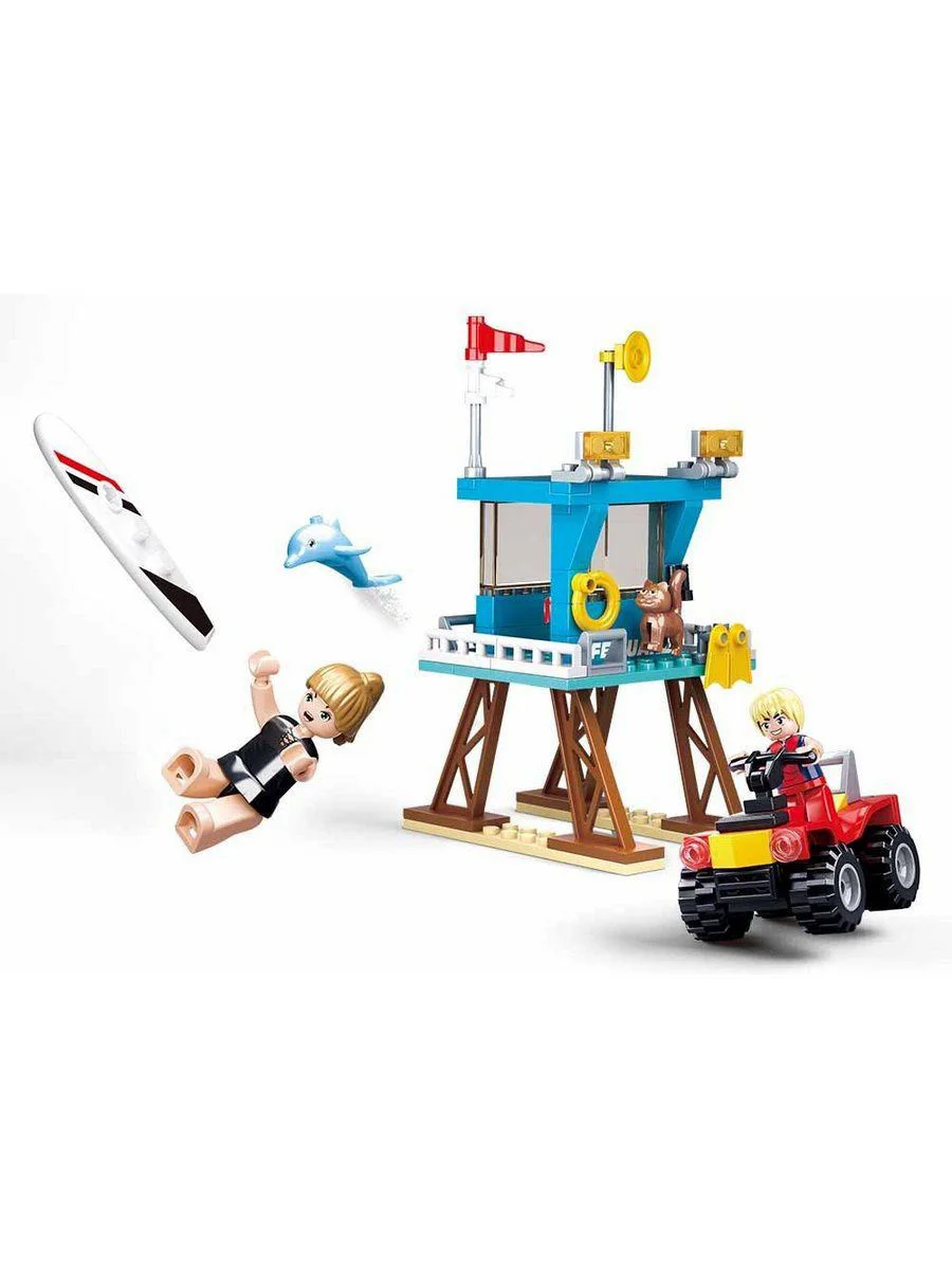 Constructor Sluban City Beach Turnul de salvare foto