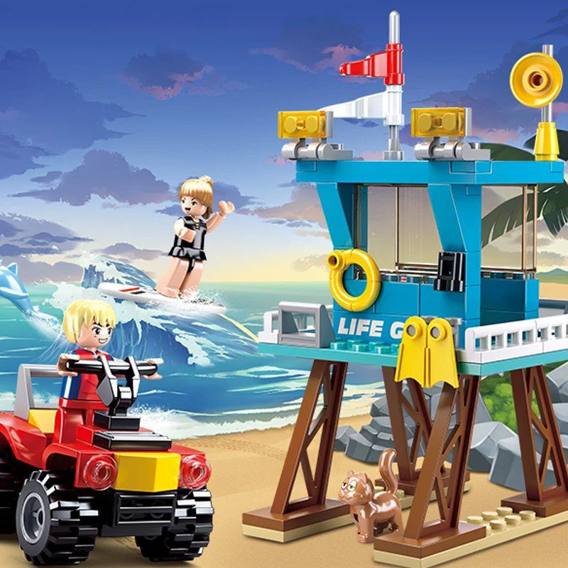 Constructor Sluban City Beach Turnul de salvare foto