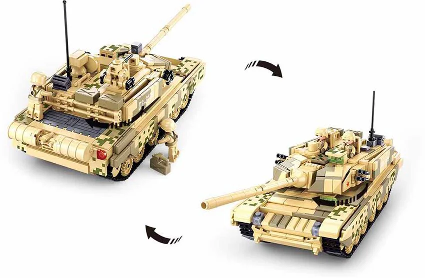 Constructor Sluban 2 in 1 Model Bricks, 99A Tanc de lupta foto