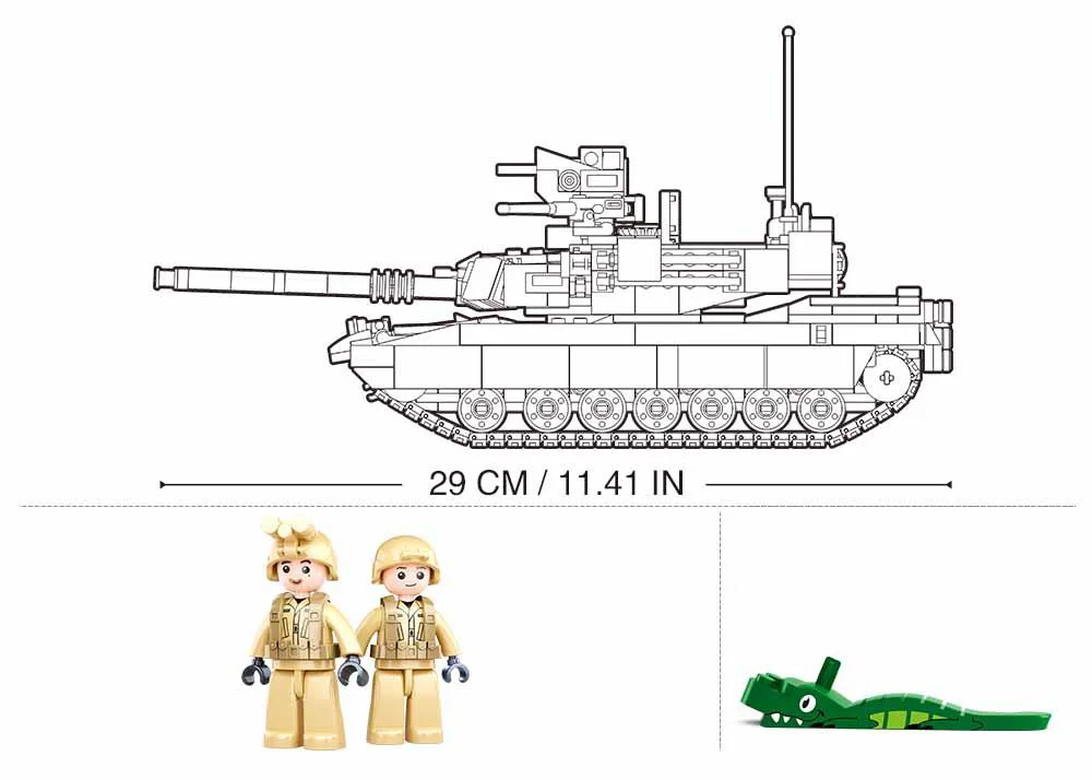 Constructor Sluban Model Bricks, M1A2 v2 Abrams M foto