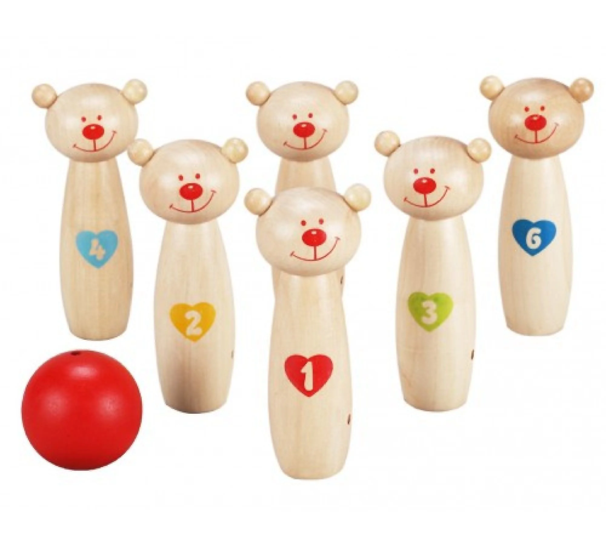 Joc din lemn Hola Toys Classic World Bowling cu Ursuleti foto