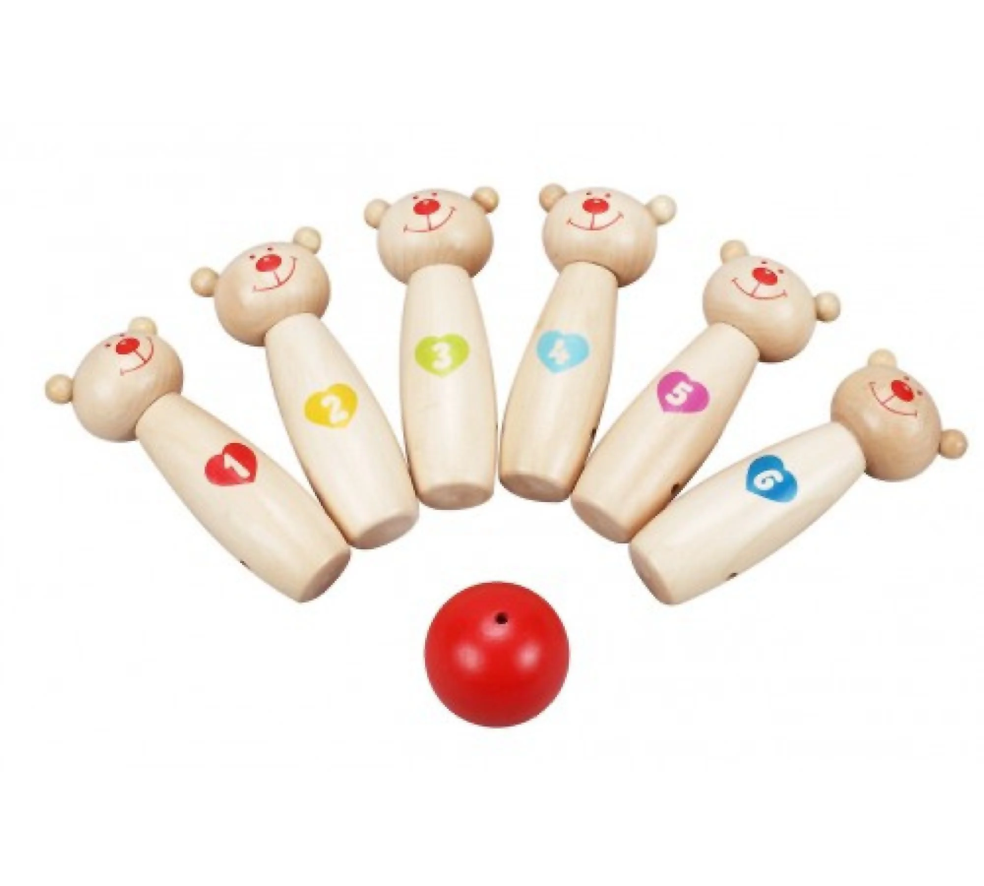 Joc din lemn Hola Toys Classic World Bowling cu Ursuleti foto