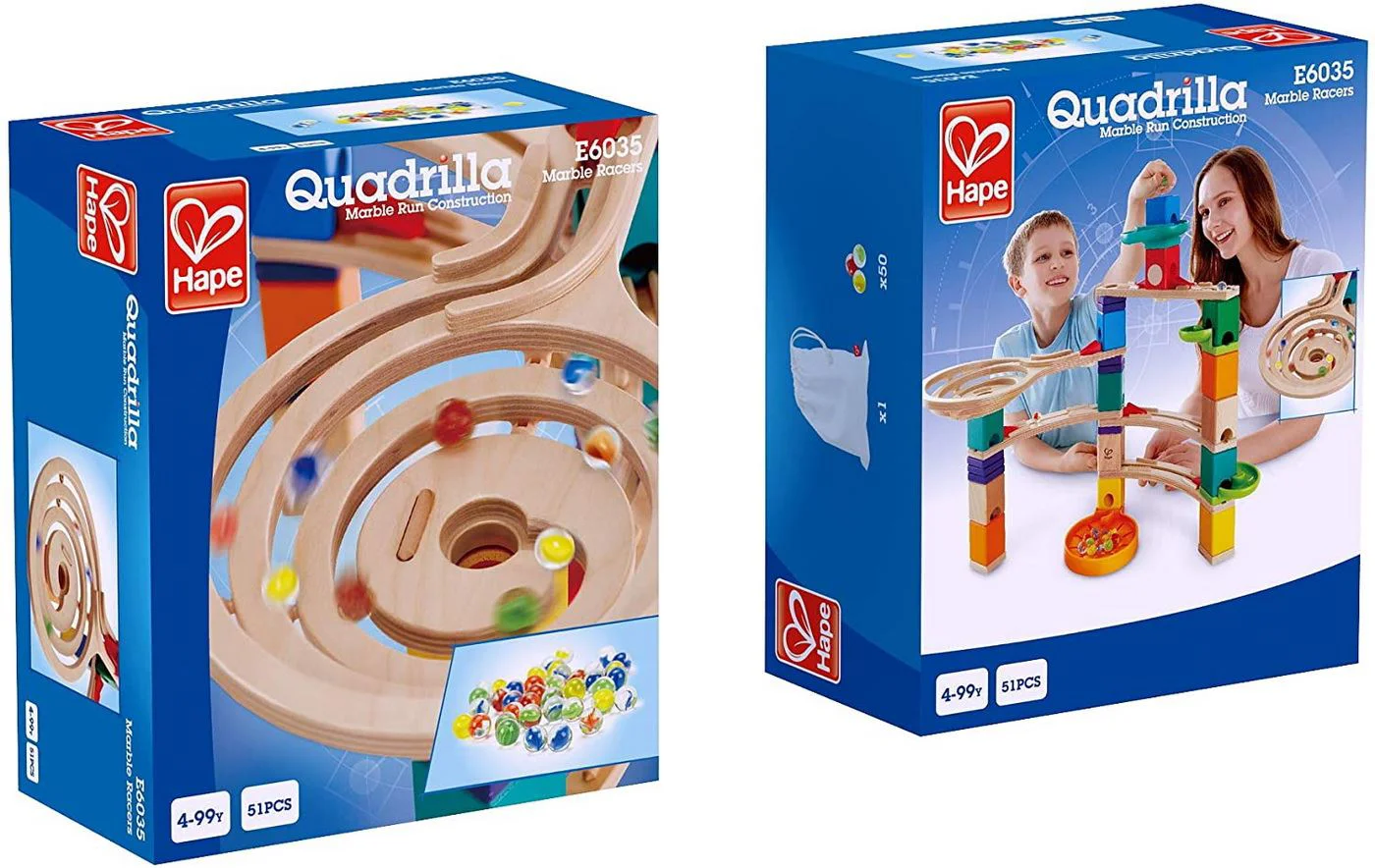 Set de bile pentru jocul Quadrilla Hape 51 piese foto
