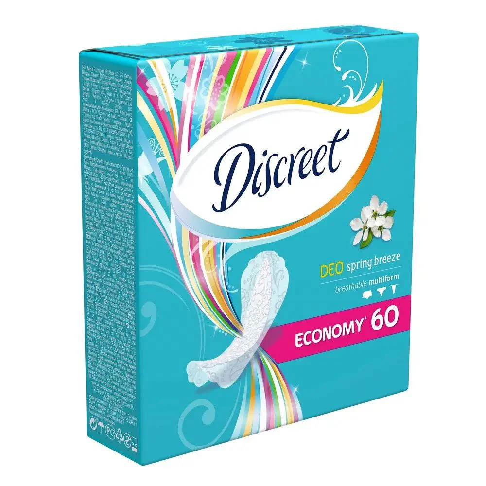 Ежедневные гигиенические прокладки Discreet Spring Breeze, 60 шт.