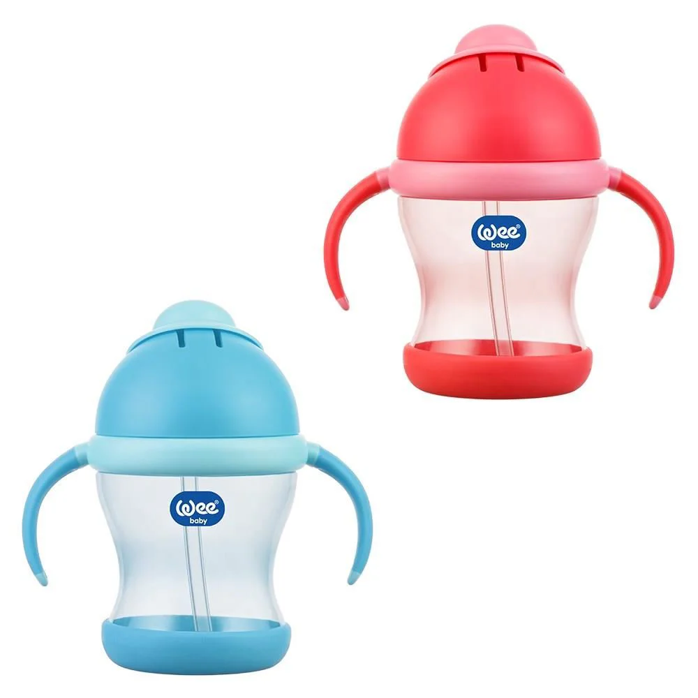 Canuta cu manere si pai WeeBaby (8+ luni), 200 ml foto
