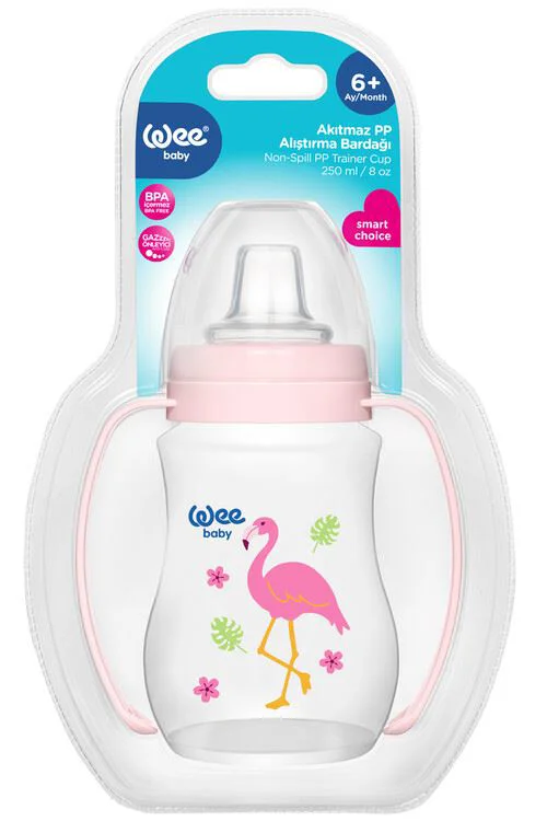 Canuta cu manere WeeBaby si adaptor din silicon (6+ luni), 250 ml foto