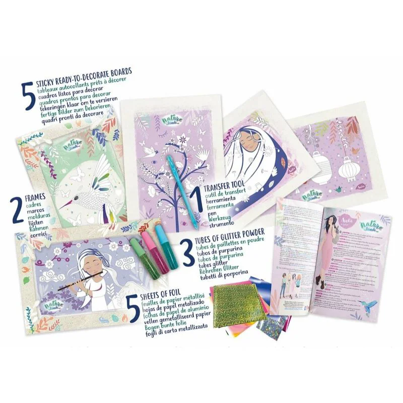Set de creatie Educa Asuka, Sclipici si Folie foto