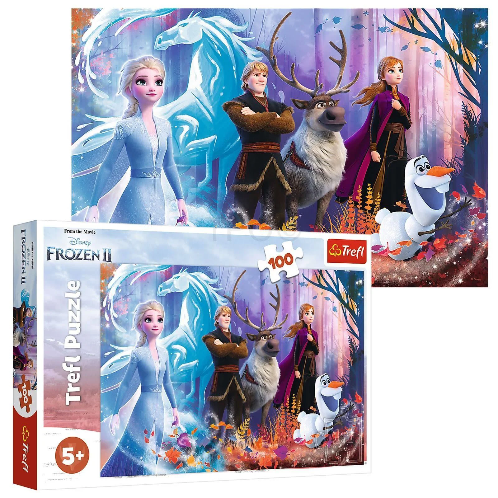 Puzzle Trefl Disney Frozen 2, Lumea magica, 100 piese
