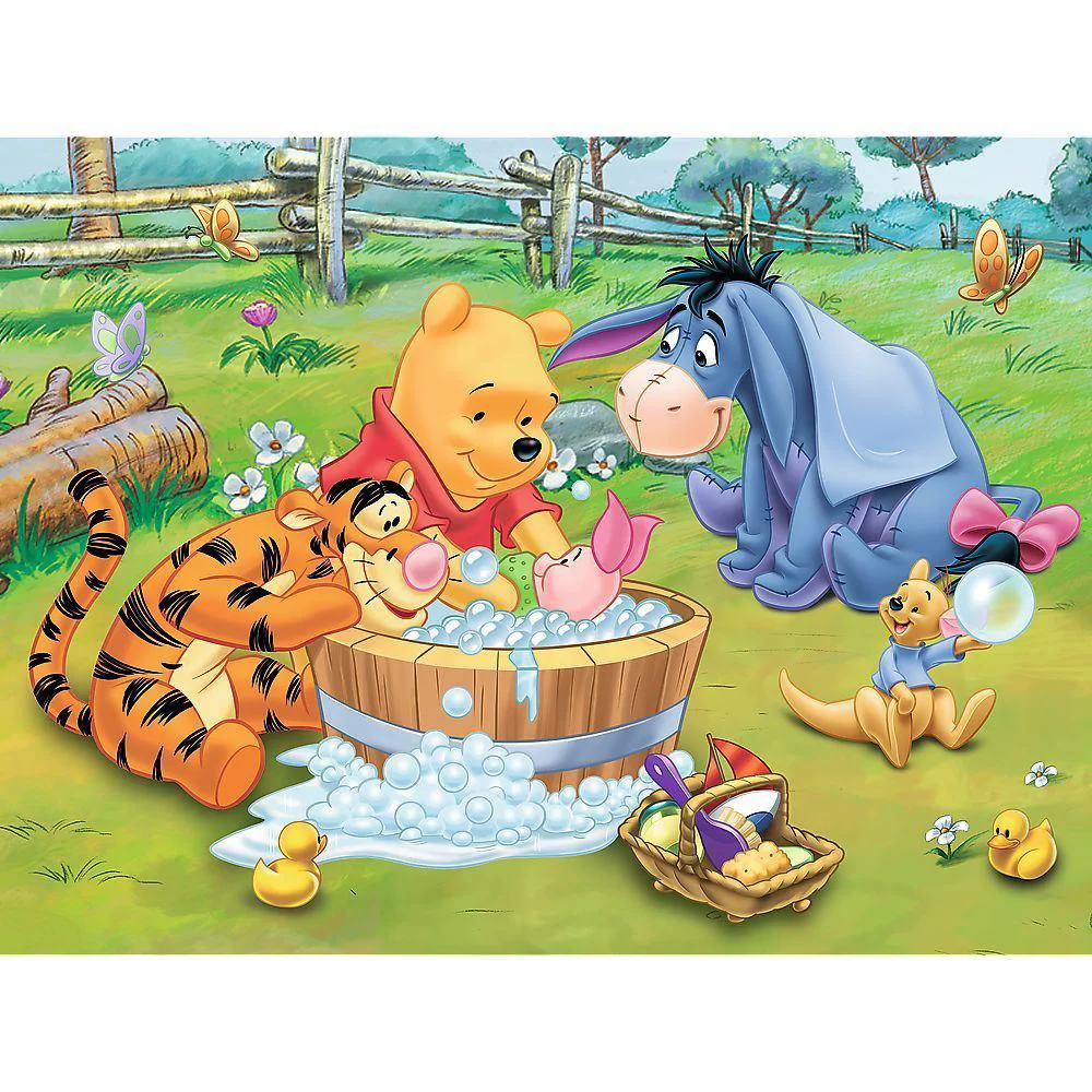 Puzzle Trefl Disney Winnie the Pooh, Porcusorul face baie, 30 piese foto