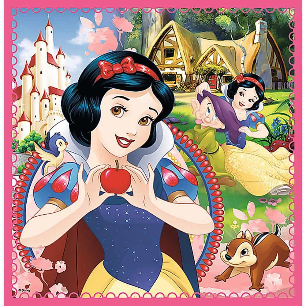 Puzzle Trefl 3 in 1 Disney, Lumea fermecatoare a printeselor (20, 36, 50 piese) foto