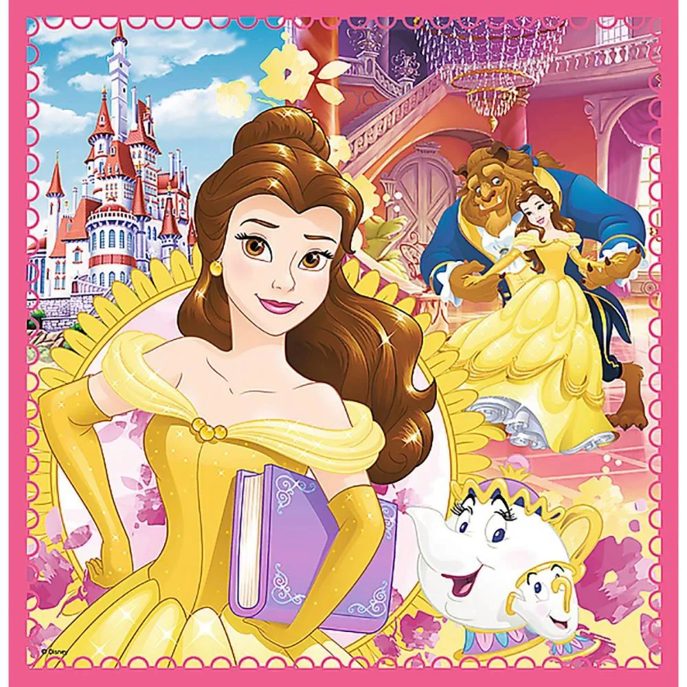 Puzzle Trefl 3 in 1 Disney, Lumea fermecatoare a printeselor (20, 36, 50 piese) foto