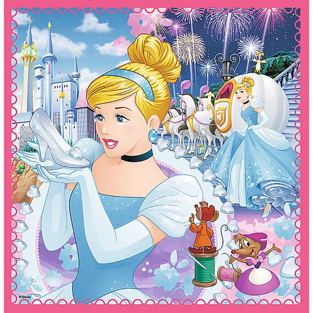 Puzzle Trefl 3 in 1 Disney, Lumea fermecatoare a printeselor (20, 36, 50 piese) foto
