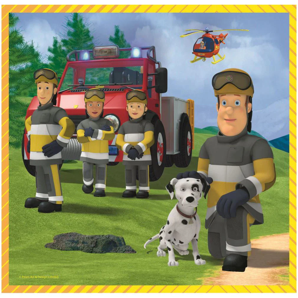 Puzzle Trefl 3 in 1 Pompierul Sam in actiune (20, 36, 50 piese)
