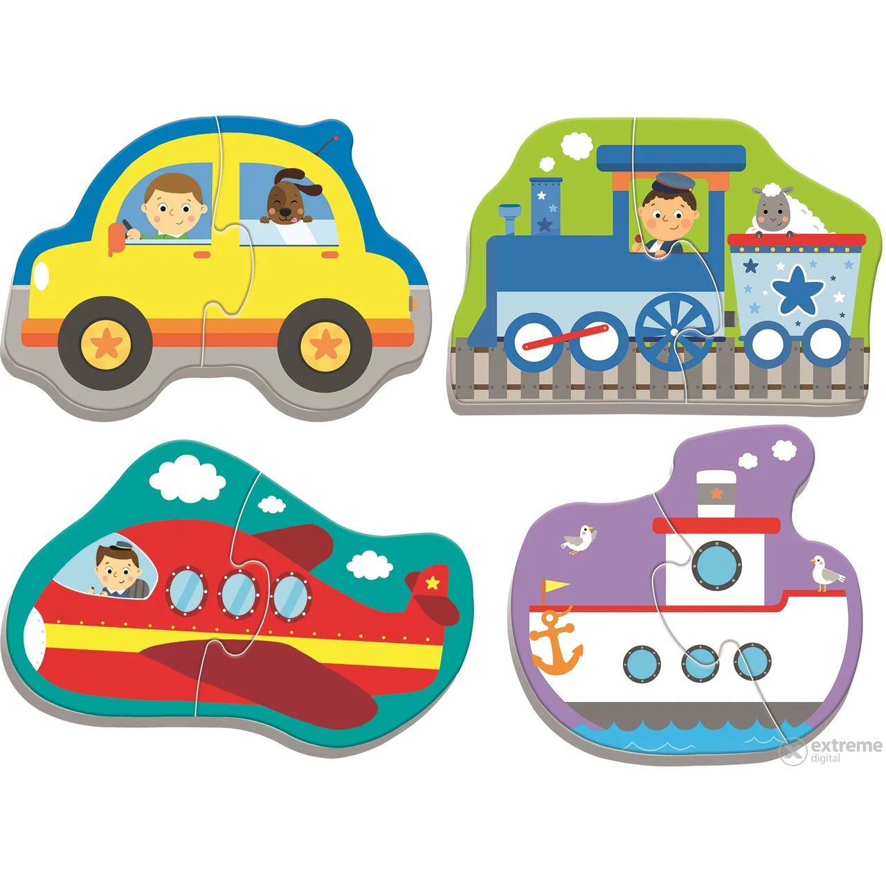 Puzzle Trefl 4 in 1 Baby Classic, Vehicule de transport, 2 piese foto