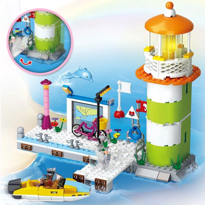 Constructor Sluban Girl's Dream, Lighthouse and Pier foto