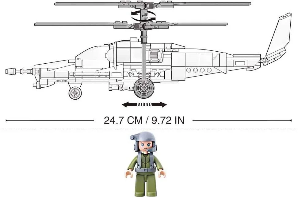 Constructor Sluban Model Bricks, Ka-50 Black Shark foto