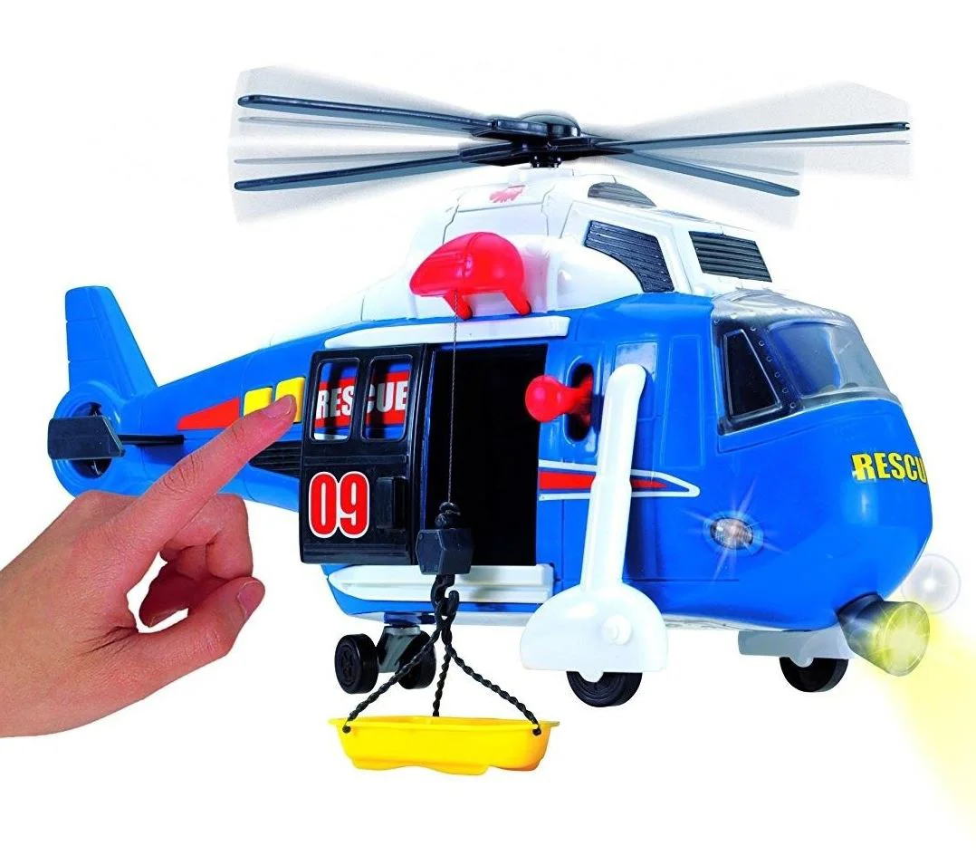 Jucarie Dickie Elicopter mare de salvare, cu sunet si lumina, 41 x 32 cm