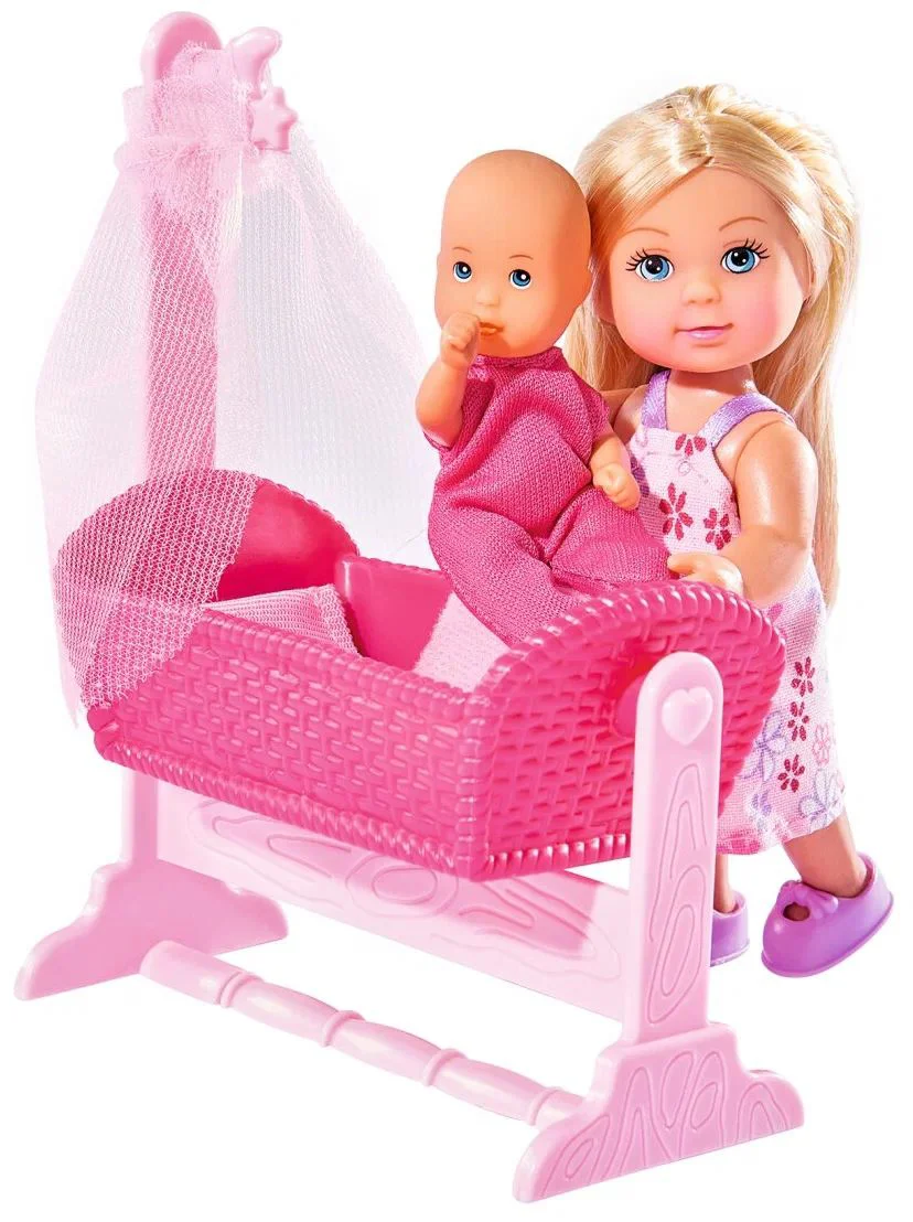 Set de joc Simba Evi Doll Cradle Steffi Love, 2 modele