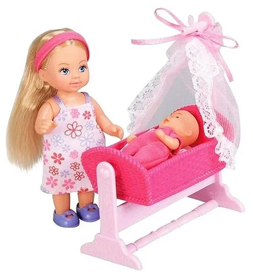 Set de joc Simba Evi Doll Cradle Steffi Love, 2 modele