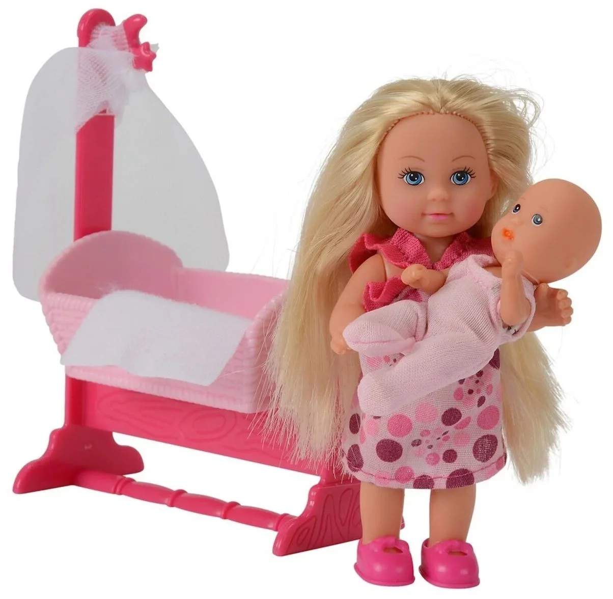 Set de joc Simba Evi Doll Cradle Steffi Love, 2 modele