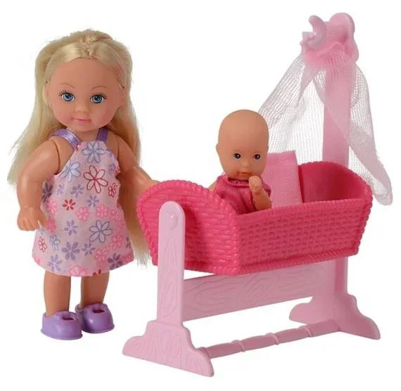 Set de joc Simba Evi Doll Cradle Steffi Love, 2 modele