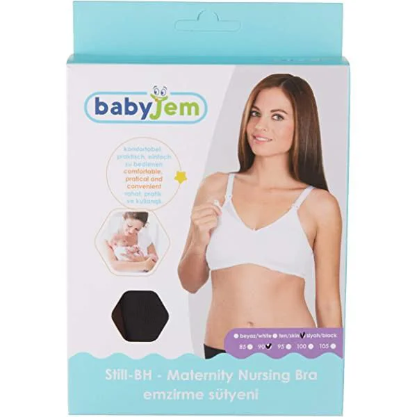 Sutien pentru alaptare BabyJem Negru, marimea 90