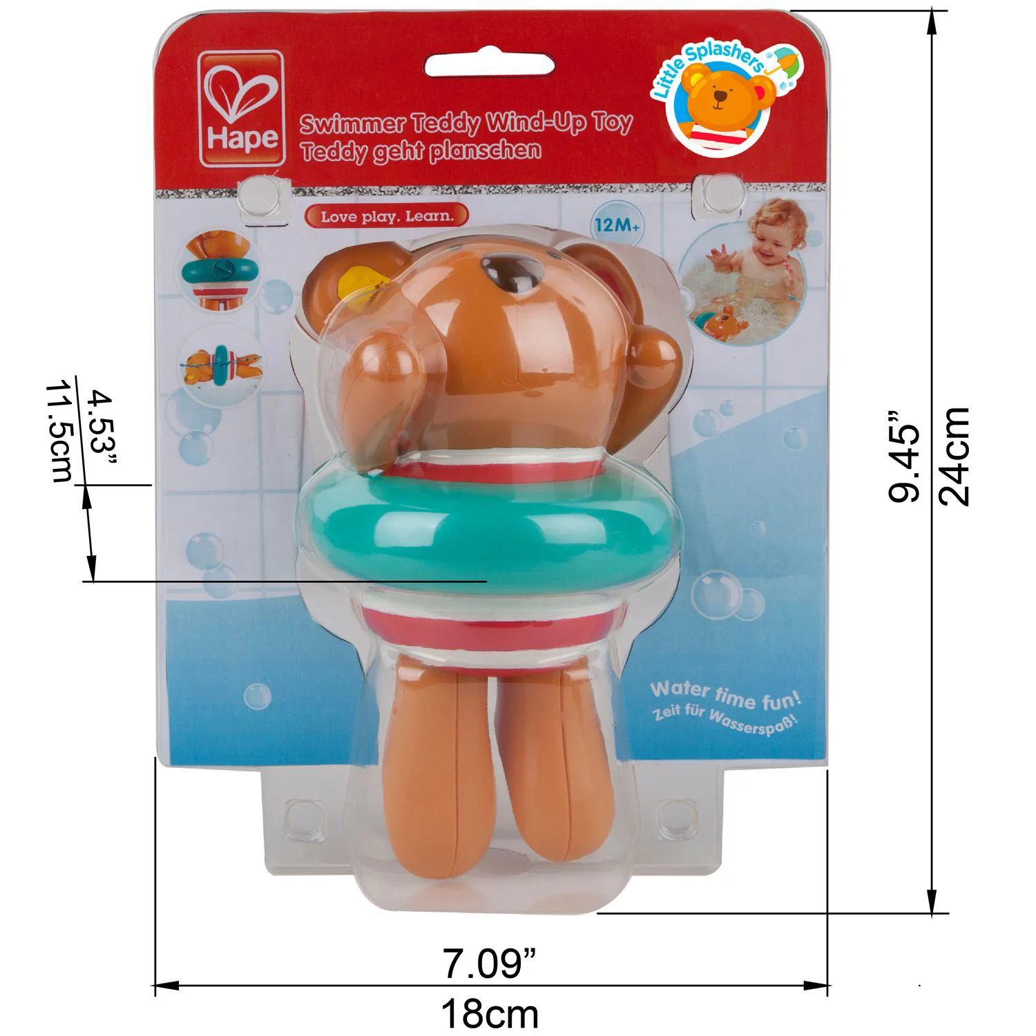 Jucarie din lemn Hape Inotatorul Teddy foto