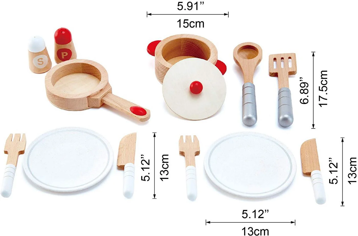 Set de jucarie Hape Tacamuri de gatit si servit foto