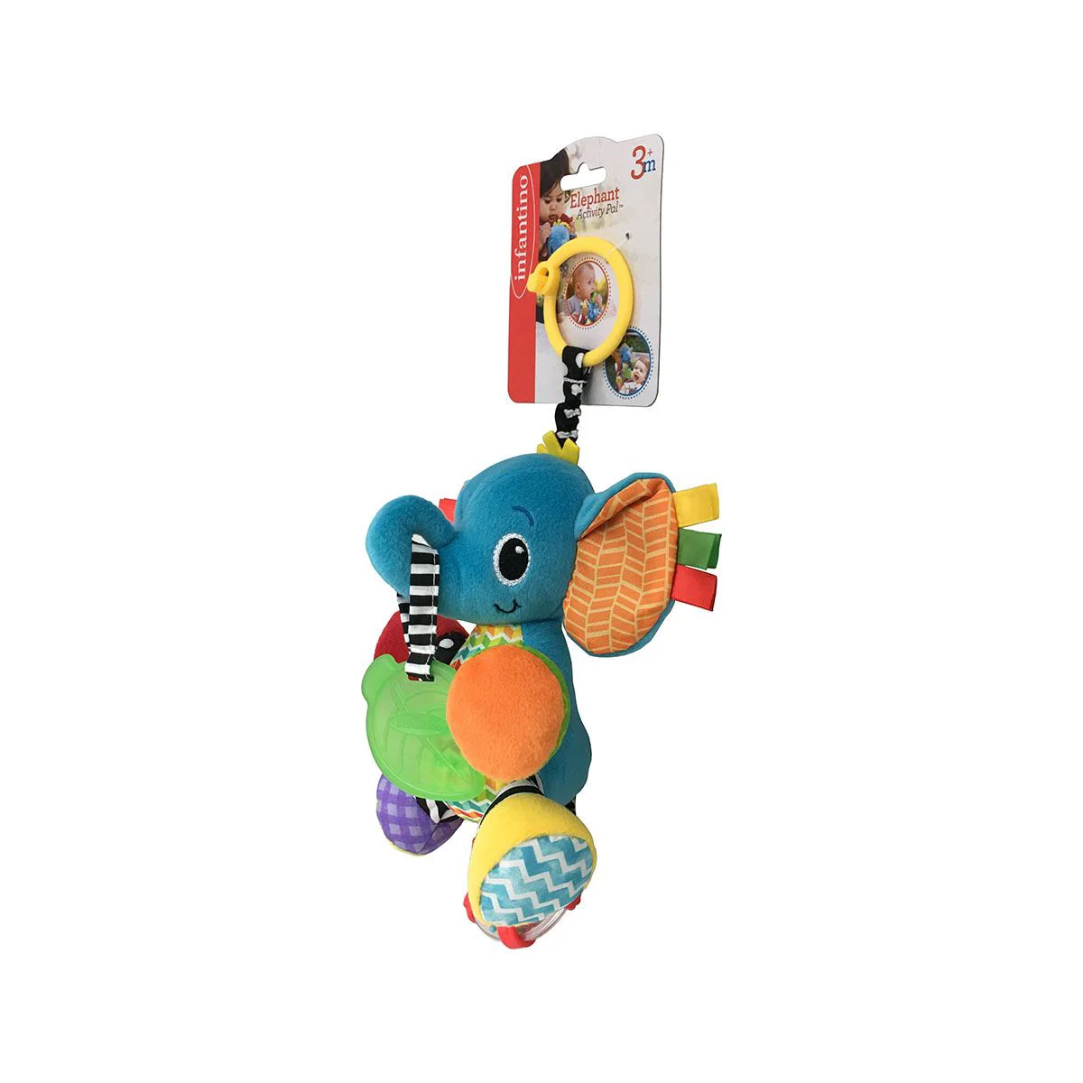 Jucarie moale cu inel de agatat Infantino "Elefant" foto