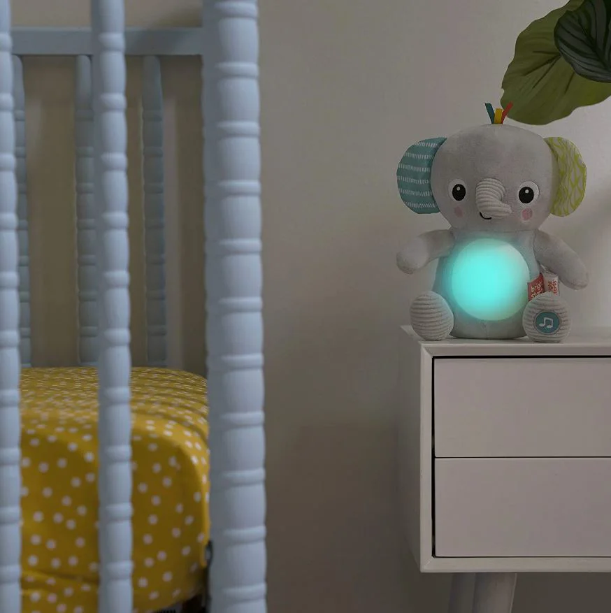 Jucarie interactiva Bright Starts Hug a Bye Baby Elephant