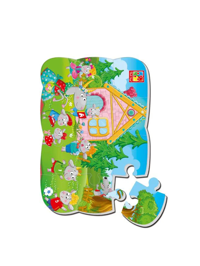 Puzzle magnetic Vladi Toys А5 Lupul si cei 7 iezi