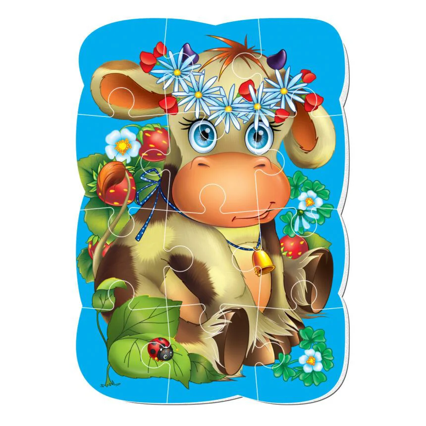 Puzzle magnetic Vladi Toys Vacuta A5, 12 piese