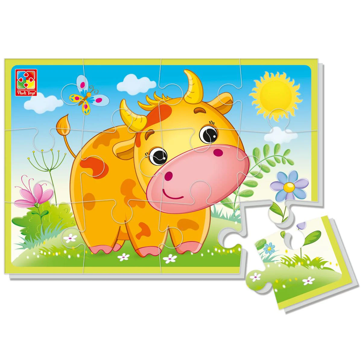 Puzzle moale Vladi Toys Vitel A5, 12 piese