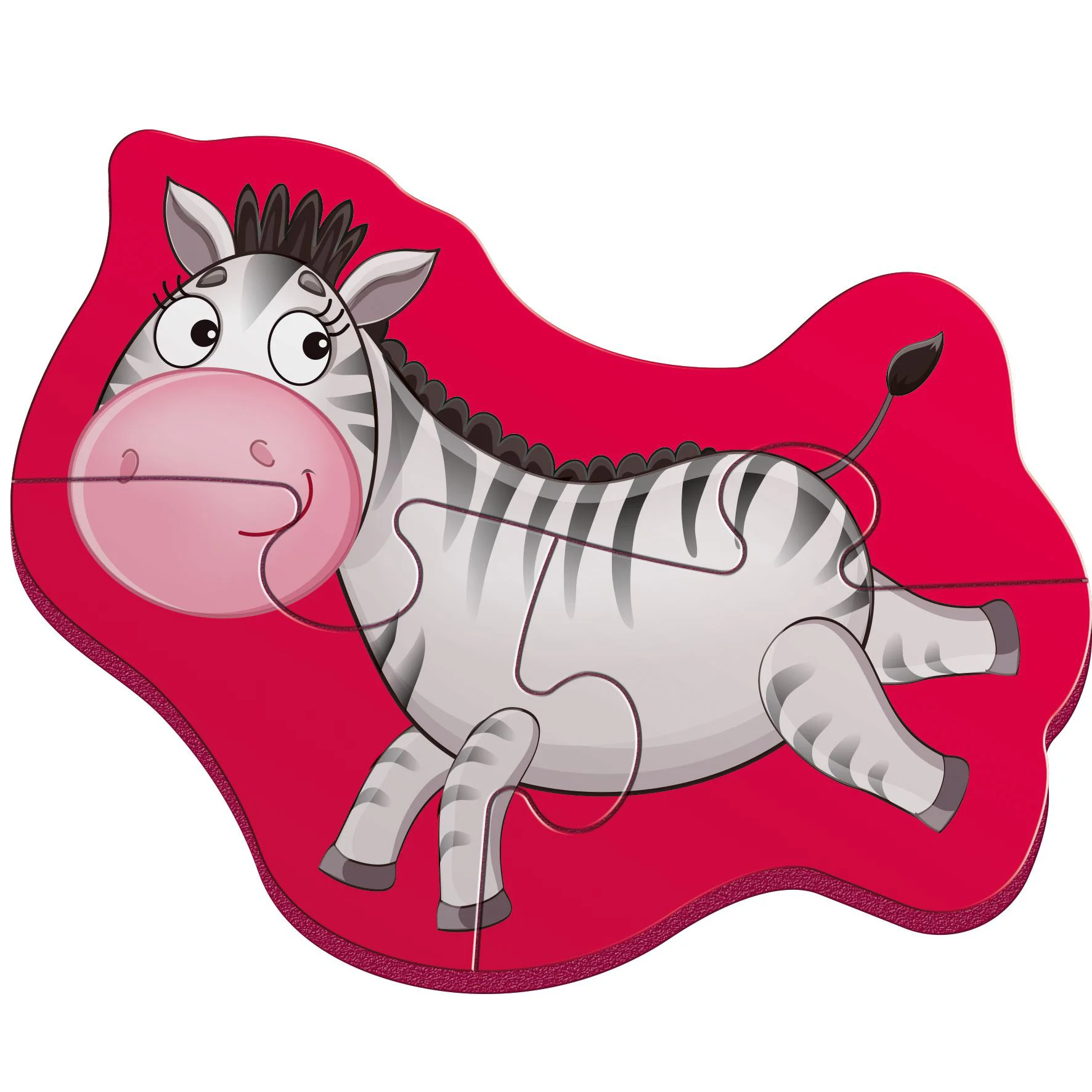 Puzzle magnetic Vladi Toys Baby Elefantul si Zebra foto
