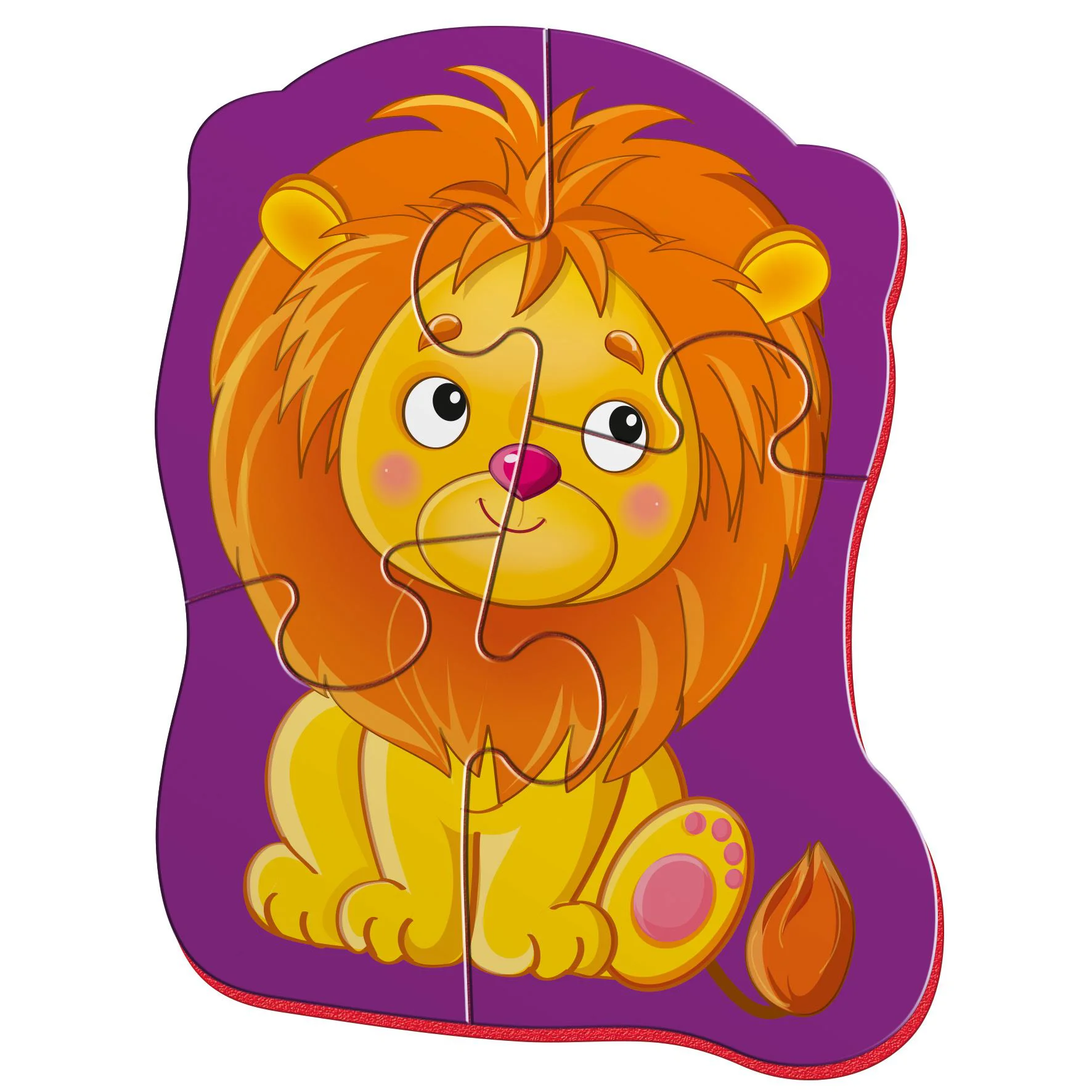 Puzzle magnetic Vladi Toys Baby Leul si Maimuta