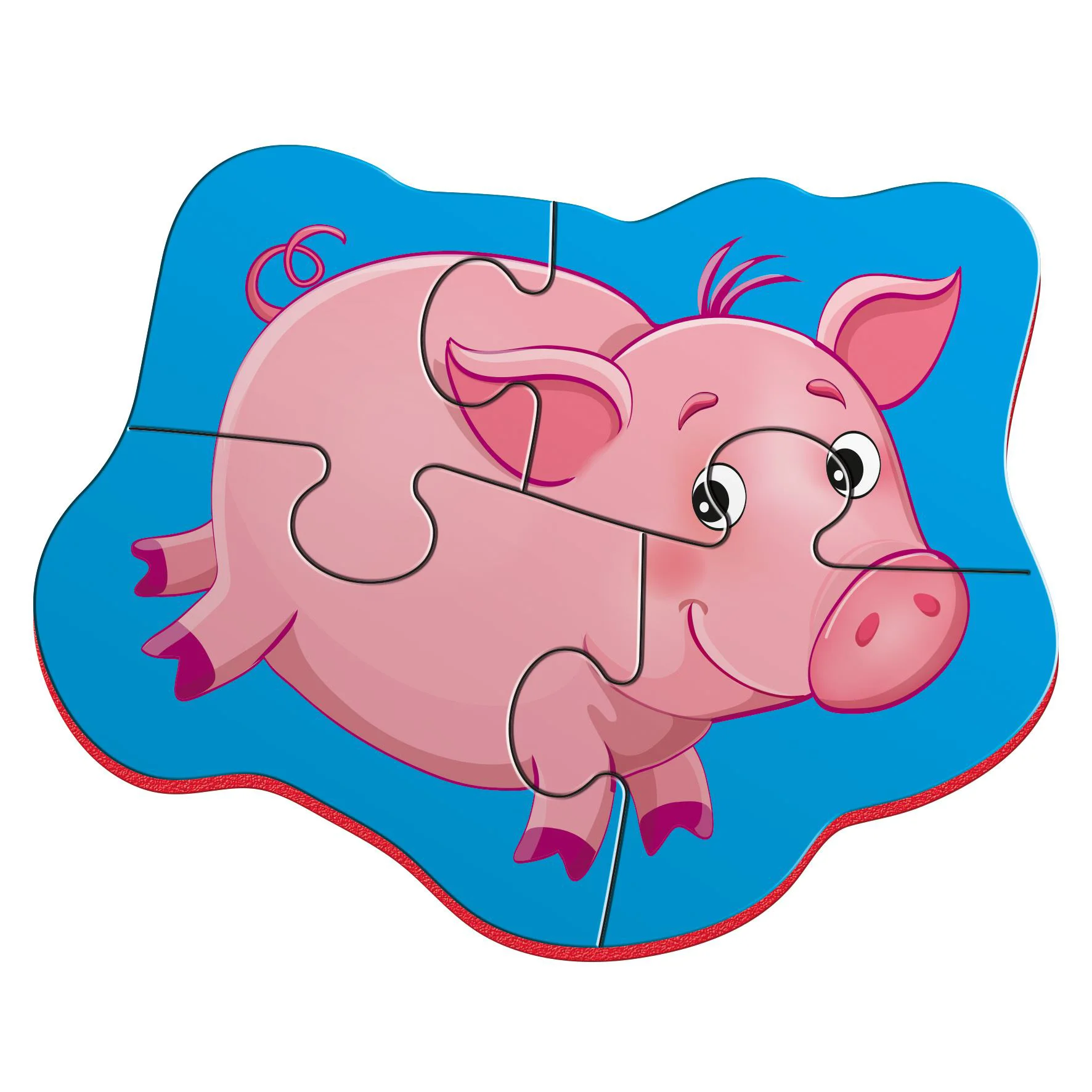Puzzle magnetic Vladi Toys Baby Calutul si Purcelusul foto