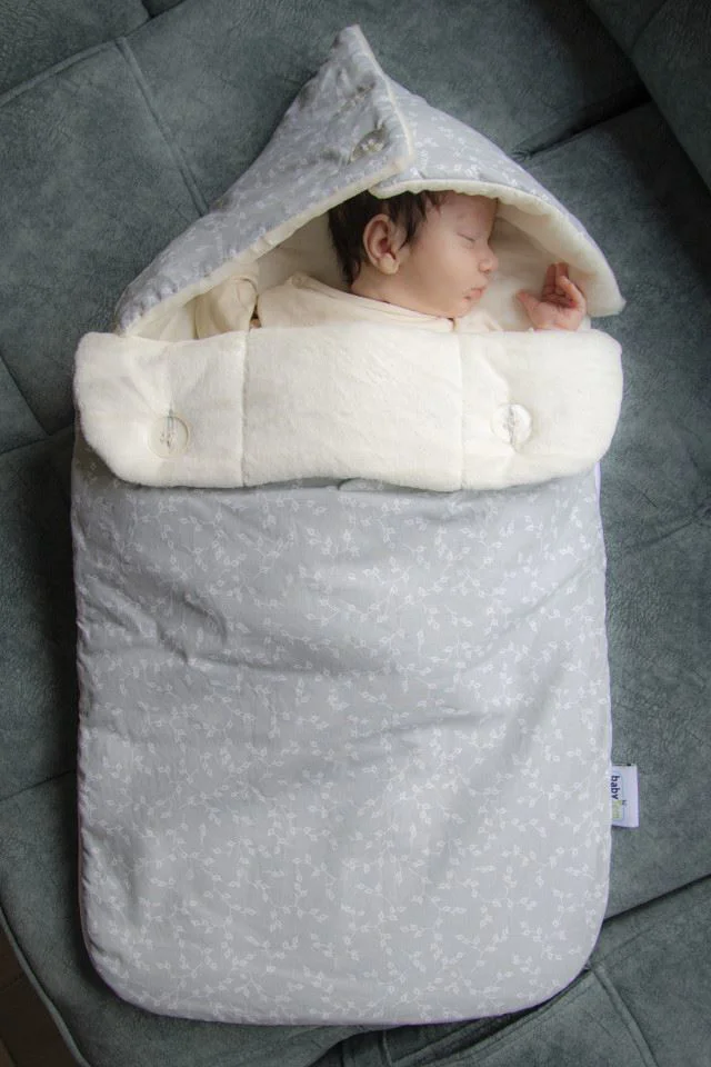 Многофункциональное хлопковое одеяло BabyJem Grey