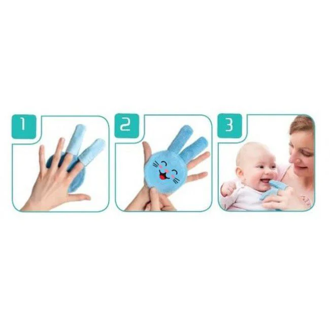 Зубная щетка для использования на пальце BabyJem Blue